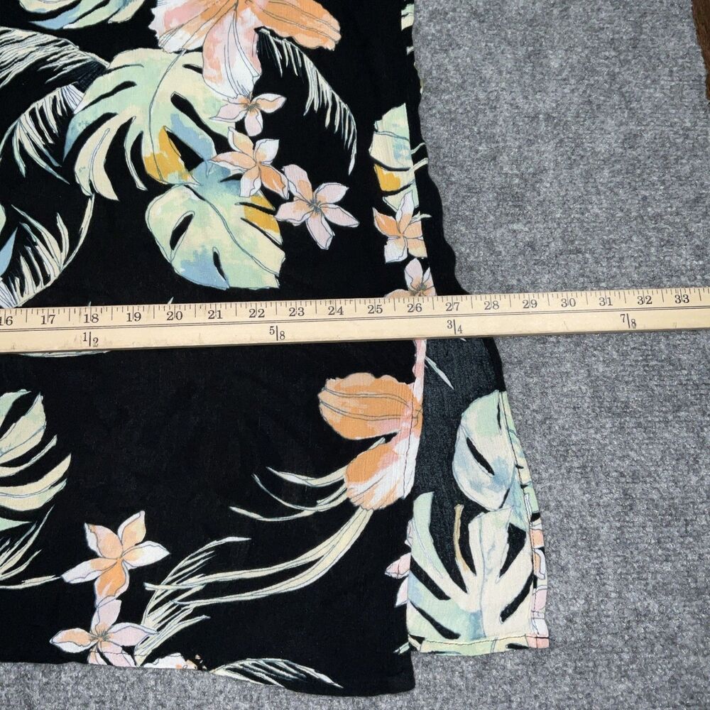Kona Sol Cover Up  Dress Womens Size XL Black  Floral Beach Pool Cruise wear - Picture 6 of 8